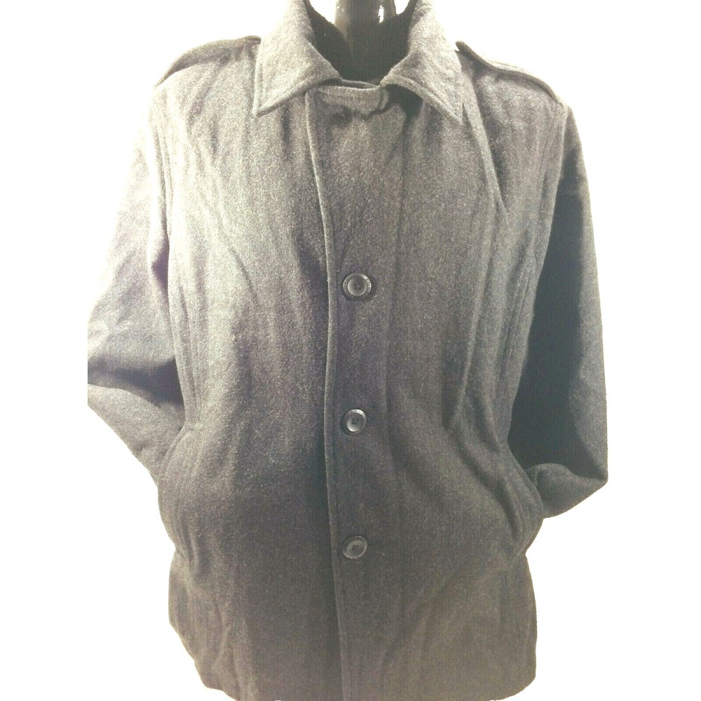 Michael Kors Men's Size XL Black Peacoat Jacket Navy Sailor Winter Coat Pockets